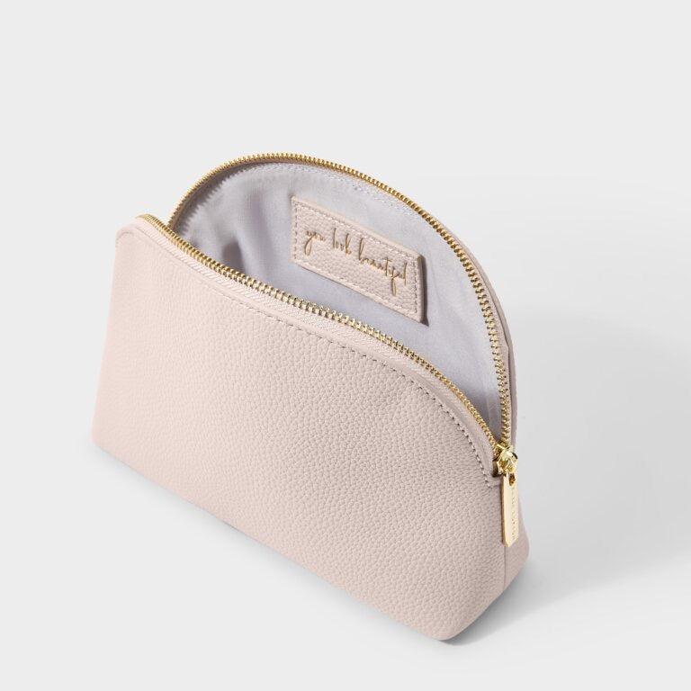 Katie Loxton Secret Message Small Make-Up Bag - Nude