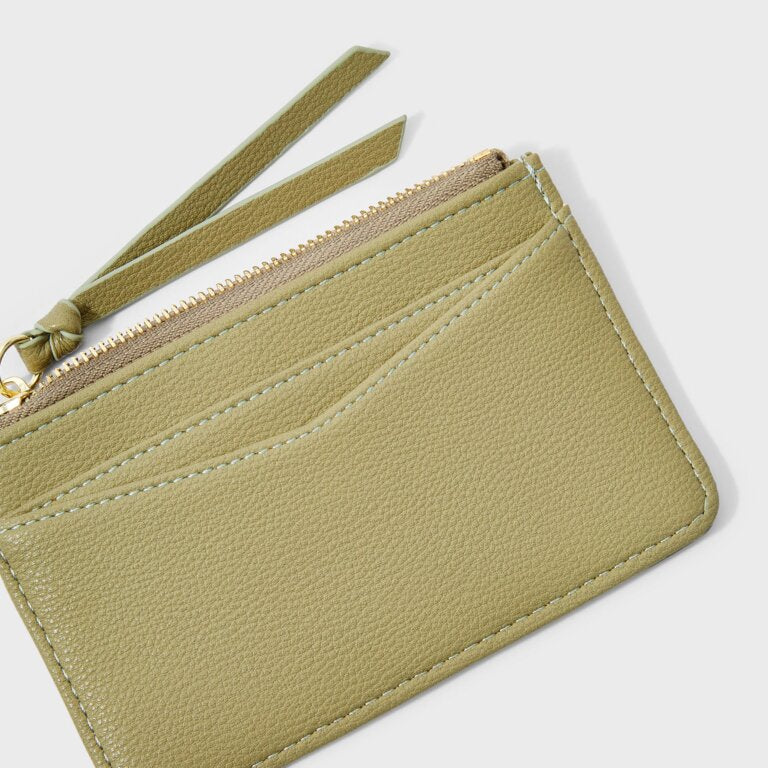 Katie Loxton Isla Coin Purse &amp; Card Holder - Olive Green