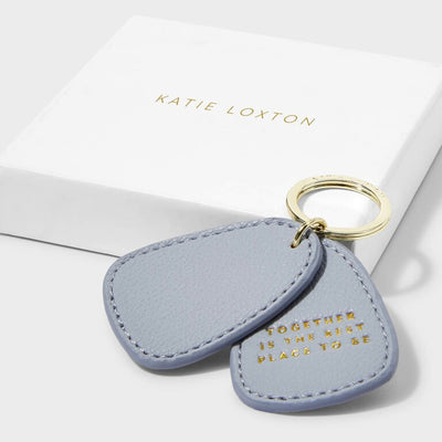 Katie Loxton Beautifully Boxed Keyring - Together is the Best Place to Be - Cloud Blue