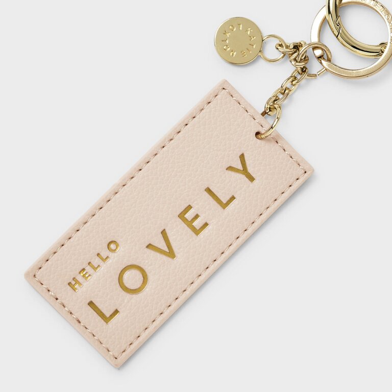 Katie Loxton Chain Keyring - Hello Lovely - Nude Pink