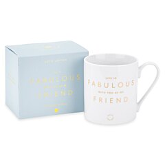 Katie Loxton Porcelain Mug "There From The Start, Best Friends Will Forever Be in Your Heart' -Pale Blue