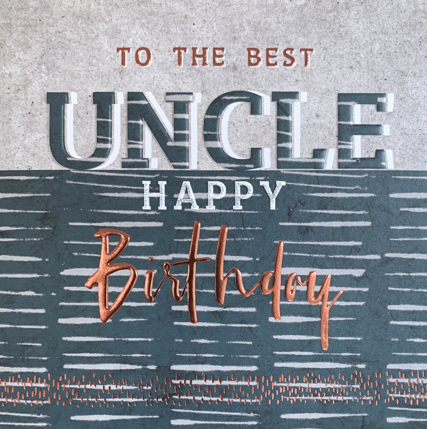 Best Uncle Foil Birthday Card