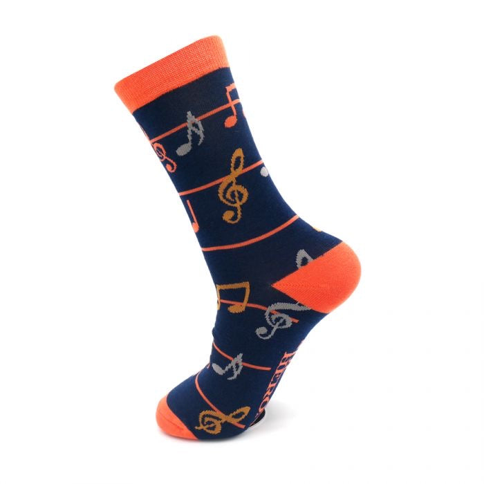 Mr Heron MENS Bamboo Ankle Socks - Music - Navy Blue