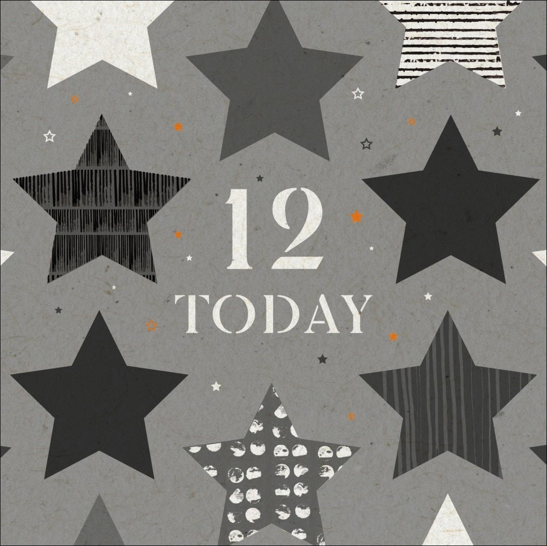 12th Birthday Stars Card