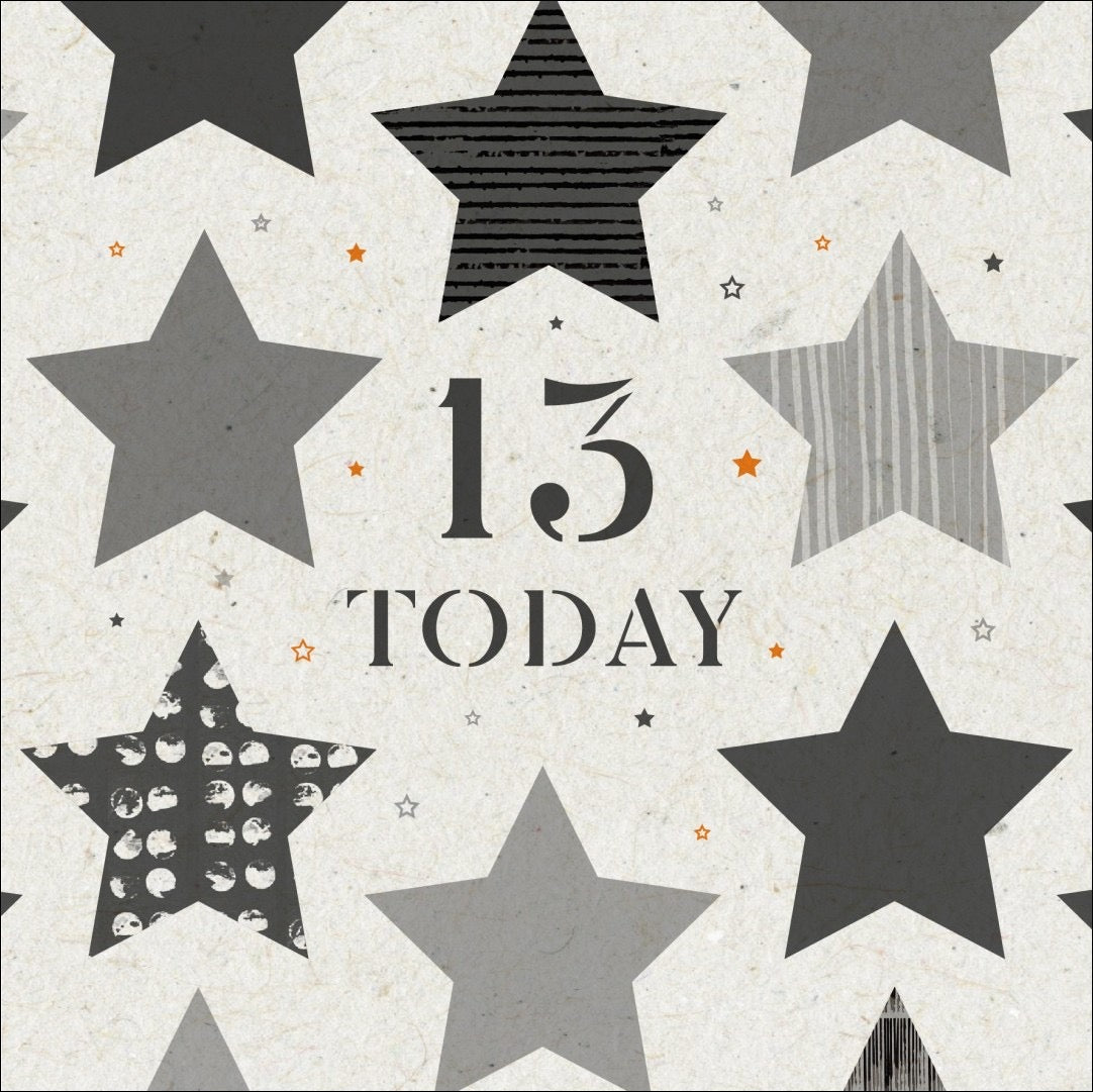 13th Birthday Stars Card