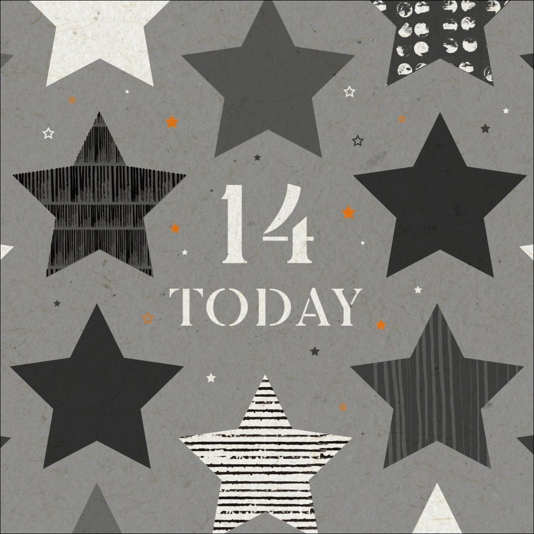 14th Birthday Stars Card