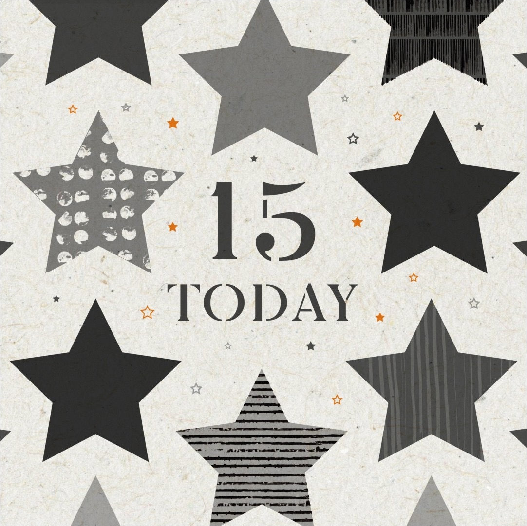 15th Birthday Stars Card