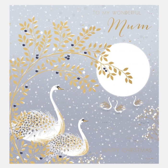 Sara Miller by The Art File - Wonderful Mum Swans Christmas Card