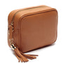 Elie Beaumont Designer Leather Crossbody Bag - Tan (GOLD Fittings)