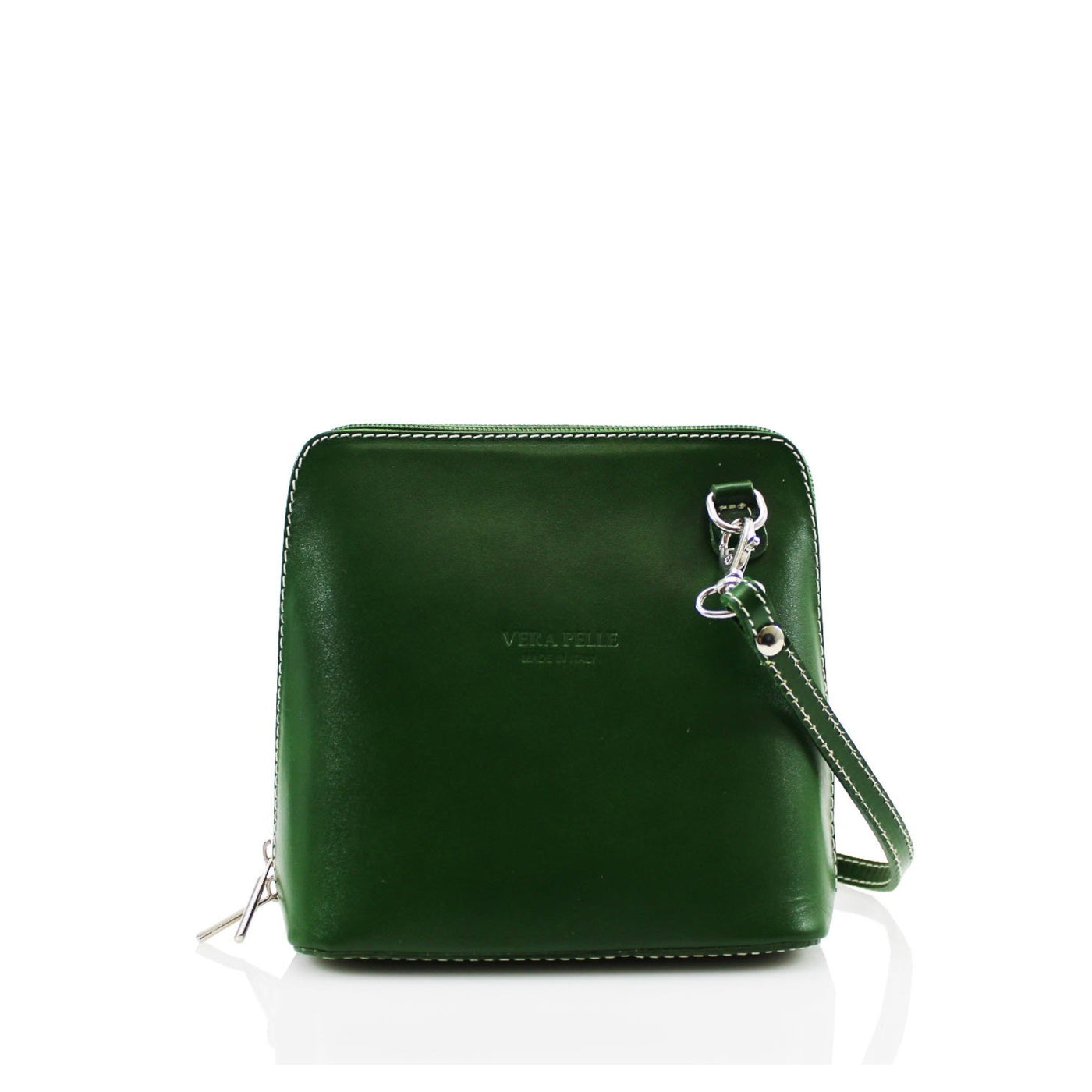 Leather Mini Crossbody Handbag - Green