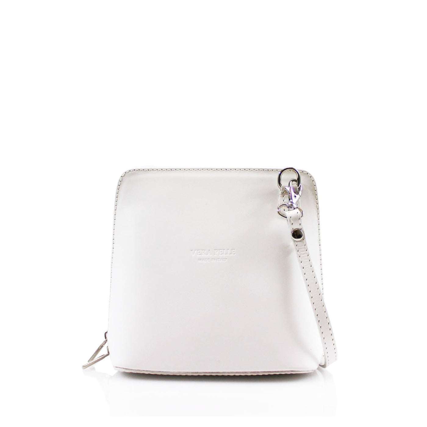 Leather Mini Crossbody Handbag - White